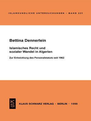cover image of Islamisches Recht und sozialer Wandel in Algerien